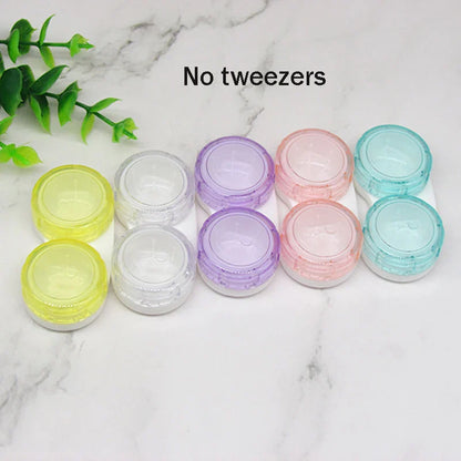 Aichashi Fashion Tweezers Suction Stick Mini Contact Lens Case Set Girl Colored Contact Lenses Box Eyes Contact Lens Container