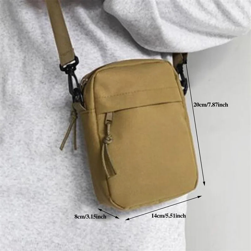 Aichashi BACK TO SCHOOL Women's Crossbody Bag Casual Men's Small Shoulder Bag Solid Color Student Cell Phone Bag Mini Satchel