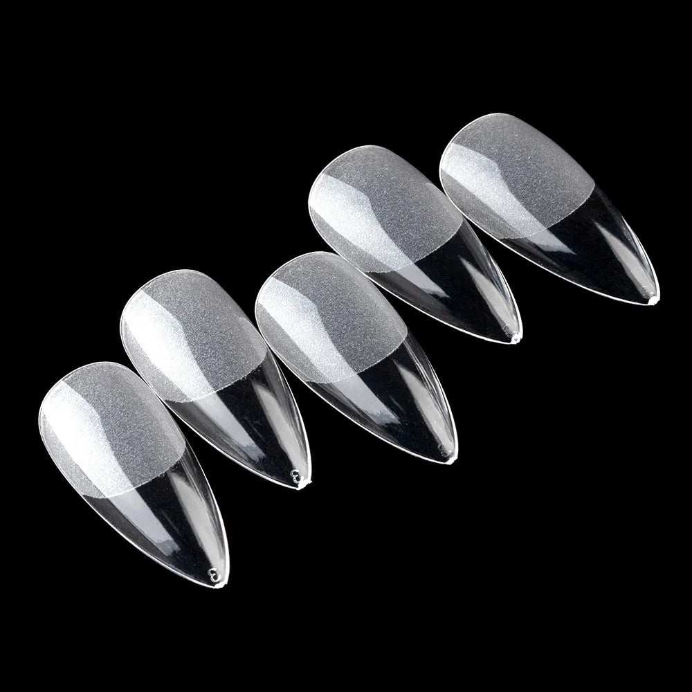 120Pcs Full Cover Press On Nail Tips Stiletto Almond Square Coffin French False Fake Soak Off Gel Nail Extension Tips Capsule