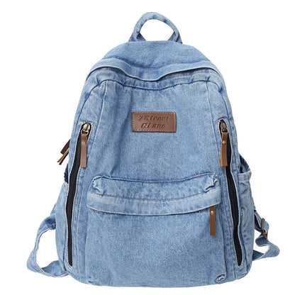 aichashi High-quality Denim Ladies Backpacks New Women Schoolbags Spring Youth Laptop Backpacks Travel Bag Mochilas De Mujer