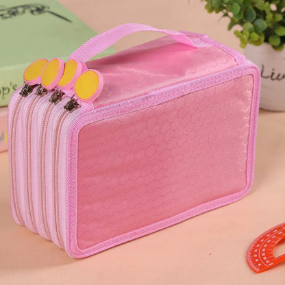 Aichashi BACK TO SCHOOL 72 Holes Four layers Pencil Case Large Capacity Kawaii Pen Storage Bag Korean Stationery Back to School Office Supplies