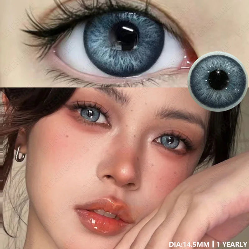 1pair New Colored Contacts Lenses for Eyes Blue Lenses Green Contacts Lenses Yearly Brown Eyes Lens Fashion Gray Pupils