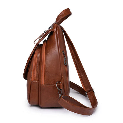 aichashi Soft Leather Shoulder Bag for Women  New Fashionable Mini Shopping Backpack Chest Bag Casual Versatile Diagonal Cross Bag