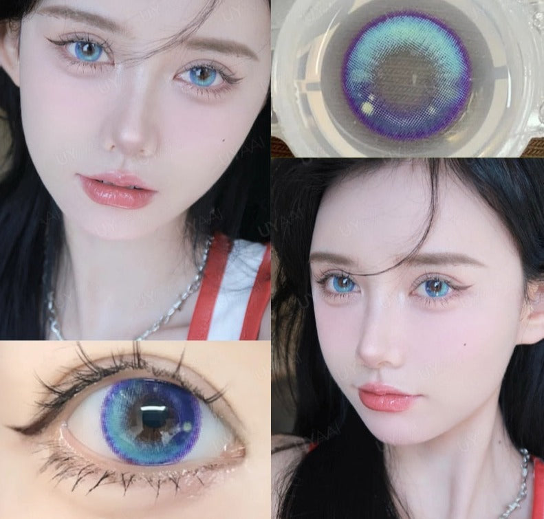 Color Contact Lenses with Diopters Blue Graduated Colored Lenses Cosplay Color Lens Green Lenses Pink Lenses Anime Lenses