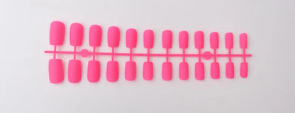 Aichashi 24Pcs/Set Matte False Nails Glue Square Head Frosted Press On Fake Nail Tips Full Cover Artificial Fingernails Ballet Detachable