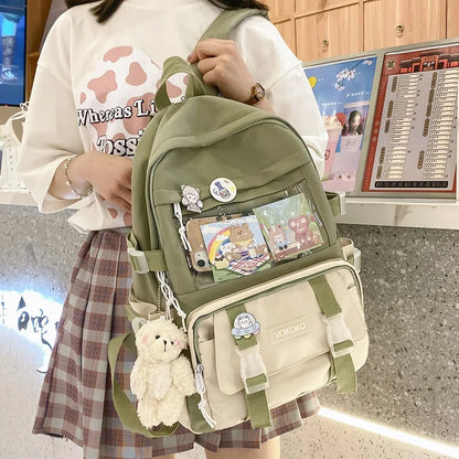 Aichashi Kawaii Women Backpack Waterproof School Bag For Teenager Girl Student Bookbag Laptop Rucksack Cute Female Travel Bagpack Mochila