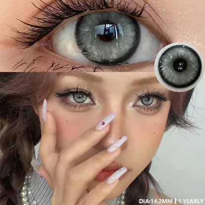 1pair New Colored Contacts Lenses for Eyes Blue Lenses Green Contacts Lenses Yearly Brown Eyes Lens Fashion Gray Pupils