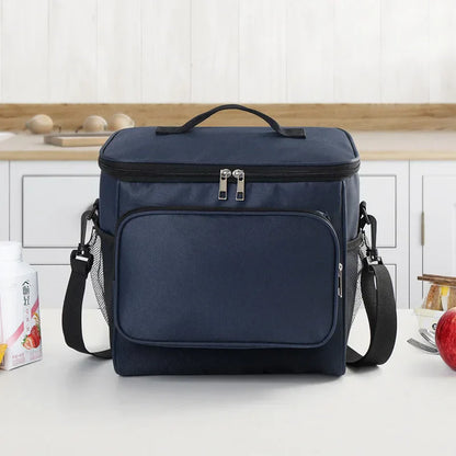 Aichashi BACK TO SCHOOL 1pc Lunch Box Bag, Thermal Bag with Rice Bag, Office Worker Portable Handbag Bento Bag