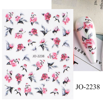 Aichashi Love Heart Nail Stickers Simple Heart Design Self-Adhesive Slider Letters Nail Art Decorations Stars Decals Manicure Accessories