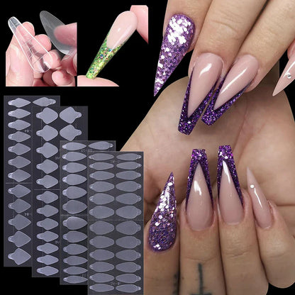 Aichashi 24pcs Manicure Paper Matte Paperless Tray Auxiliary Support Phototherapy Nail Polish Extended Fingernail Manicure Special Tool