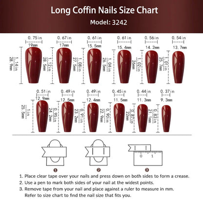 24 Pcs Long Coffin Press On Nails Pink Frech Style Glitter Fake Nails Glossy Artificial Finger Manicure False Nails For Women