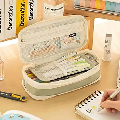 Aichashi BACK TO SCHOOL Kawaii Pencil Cases Large Capacity Pencil Bag Pouch Holder Box for Girls Office Student Stationery Organizer School Supplies