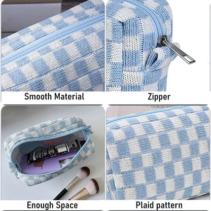 Aichashi BACK TO SCHOOL OUTFIT Cute Pencil Case Storage bag Cosmetic Bag Large capacity Knitting INS Korean Stationery school Supplies