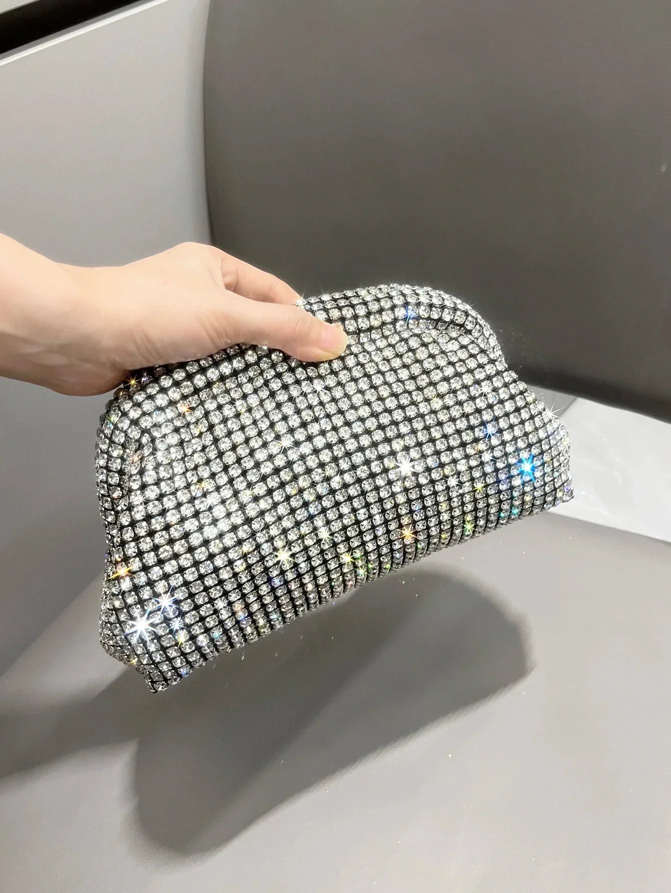 Aichashi Luxury Designer Rhinestones Clutch Purse Bag for women handle bag Shoulder Bag Purse evening bag banquet bag