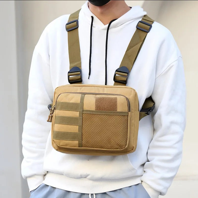 Aichashi Multi-function Vest Unisex Chest Rig Bag Fashion Men's Hip-hop Streetwear Chest Bags Waterproof Oxford Sport Backpack