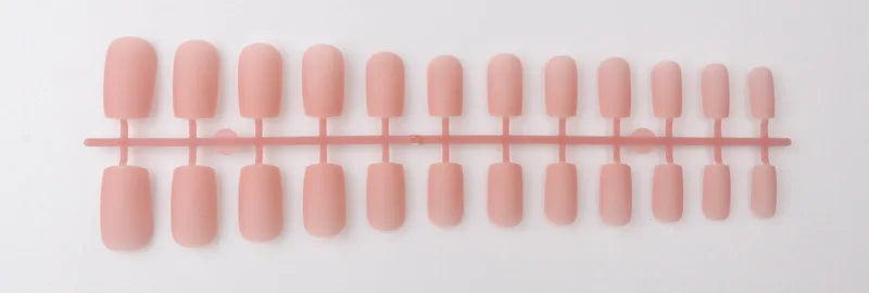 Aichashi 24Pcs/Set Matte False Nails Glue Square Head Frosted Press On Fake Nail Tips Full Cover Artificial Fingernails Ballet Detachable