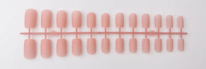 Aichashi 24Pcs/Set Matte False Nails Glue Square Head Frosted Press On Fake Nail Tips Full Cover Artificial Fingernails Ballet Detachable