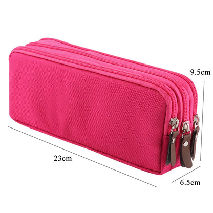 Aichashi BACK TO SCHOOL 3 Zippers Pencil Case School Supplies Trousse Scolaire Korean Stationery Large Capacity Pencil Pouch Estuche Kalemlik Pencilcase