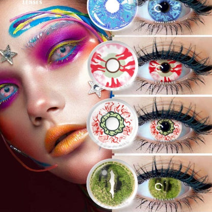 Color Contact Lenses For Eyes Anime Cosplay Colored Lenses Blue Purple Multicolored Lenses Contact Lens Beauty Makeup