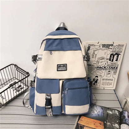 Aichashi BACK TO SCHOOL Korean Schoolbag Female Student Backpack Large Capacity Fashion Boy Backpack Computer Bag Femal School Backpack  School Bags