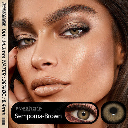 Semporna Brown 14.2mm 1 Pair | 1 Year