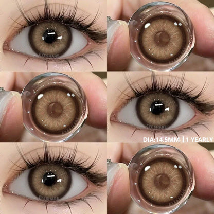 Aichashi 1pair Natural Color Contact Lenses for Eyes Gray Pupils Lens Blue Lenses Beautiful Pupil Yearly Makeup Green Eye Lenses