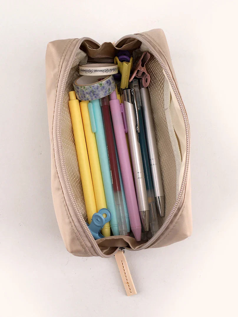 Aichashi BACK TO SCHOOL Large Capacity Pencil Case Estuches Escolares Pencilcase Back To School Stationery Soft Trousse School Supplies Pencil Pouch