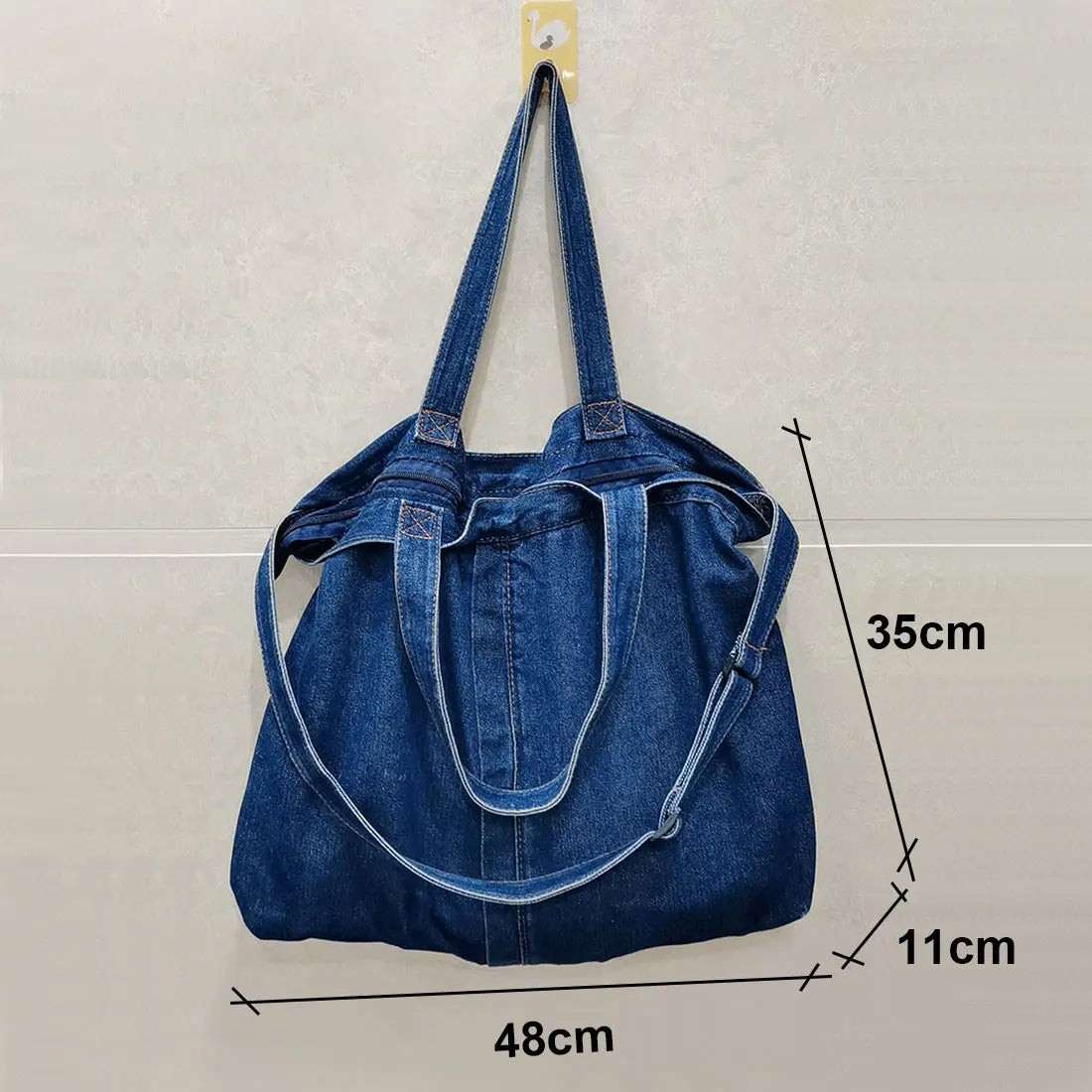 Aichashi BACK TO SCHOOL Denim Shoulder Bags for Women Casual Jeans Bags Designer Tote Crosbody Luxury Handbags Denim Shopping Bag Bolsos Para Mujer