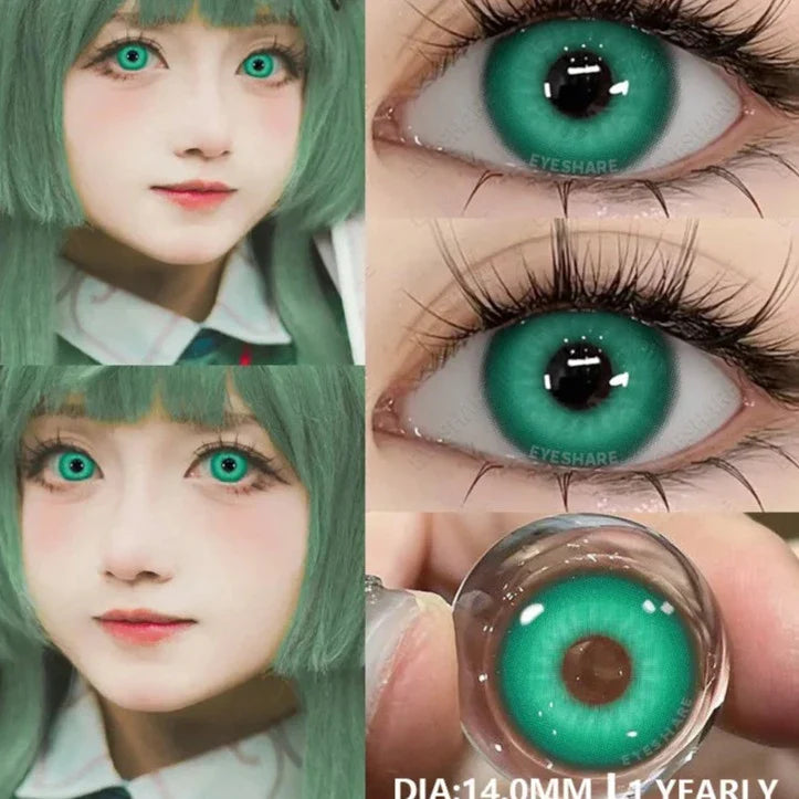 Aichashi 1 Pair Fashion Pink Cosplay Anime Lenses Color Contact Lenses for Eyes Cosmetics Purple Lenses Yearly Eye Contact Lens