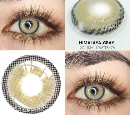 Color Lens Eyes 2pcs Natural Color Contact Lenses For Eyes Yearly Beauty Contact Lenses Eye Cosmetic blue Color Lens