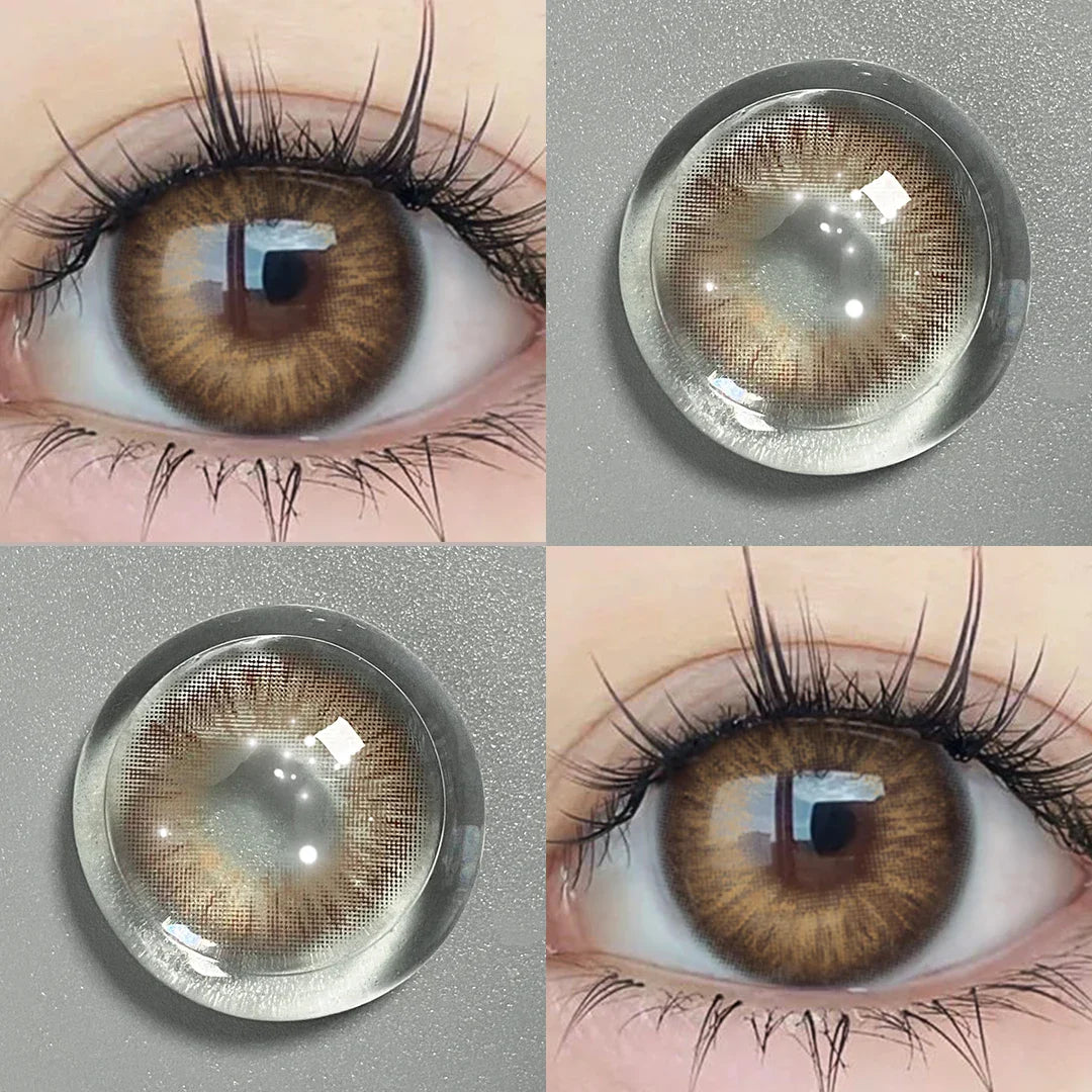 Aichashi Color Contact Lenses For Eyes Gray Prescription Lenses Contact Lenses with Diopters Colored Eye Lenses Beauty Pupils