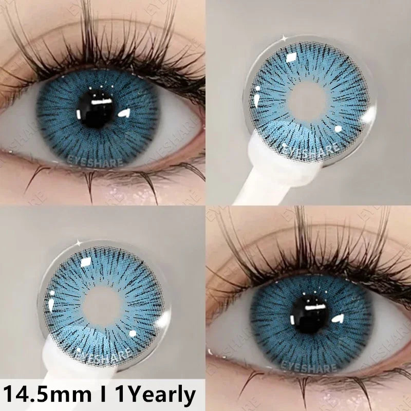 Aichashi New Fashion Color Contact Lenses for Eyes Cosplay Blue Eyes Contacts Lenses Makeup Green Eyes Lenses Yearly 2pcs/pair