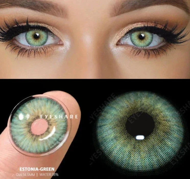 Aichashi 1 Pair Color Contact Lenses For Eyes Pattaya Natural Yearly Use Lenses Blue Multicolored Contact Lens Beauty Pupils