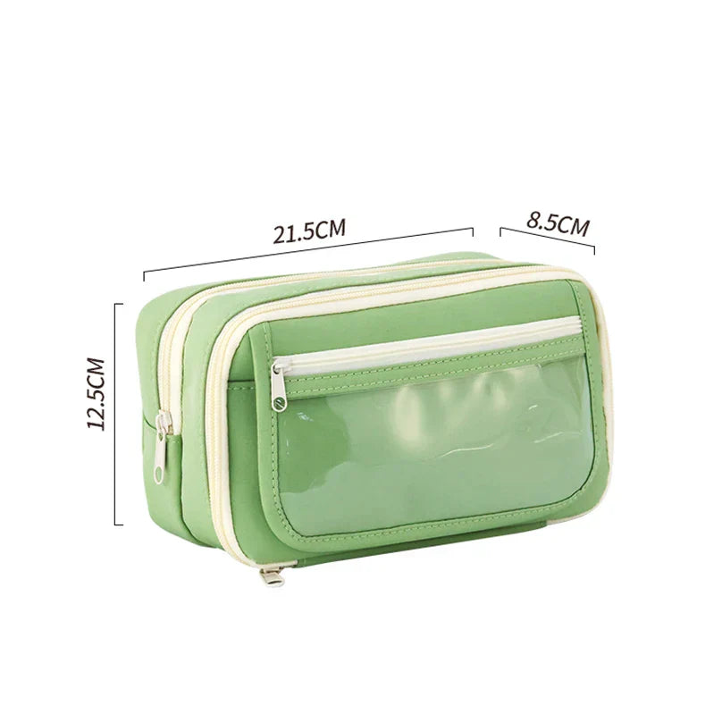 Aichashi BACK TO SCHOOL 9 Layers Pencil Case Trousse Pencil Pouch Transparent Piornik Large Capacity Estuches Escolares School Supplies Pencil Cases