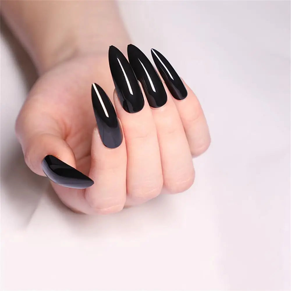 24Pcs Detachable French Short Square Head False Nails Wearable Full Cover Ballerina Fake Nails Press On Nail Manicure Tips