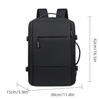 Aichashi Classic Travel Backpack Men Business Backpack School Expandable USB Bag Large Capacity Laptop Waterproof Fashion Backpack