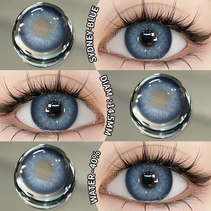 Aichashi New Fashion Color Contact Lenses Natural Brown Contact Blue Lenses Gray Pupils Cosmetic Colored Lens Green Eye Lenses