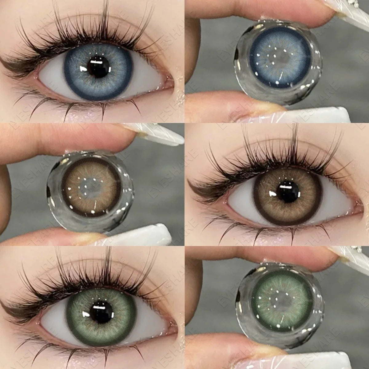 Aichashi 2pcs New Colored Contacts Lenses for Eyes Brown Eyes Contact Lenses Fashion Blue Eye Lens Yearly Makeup Contacts 14.5mm