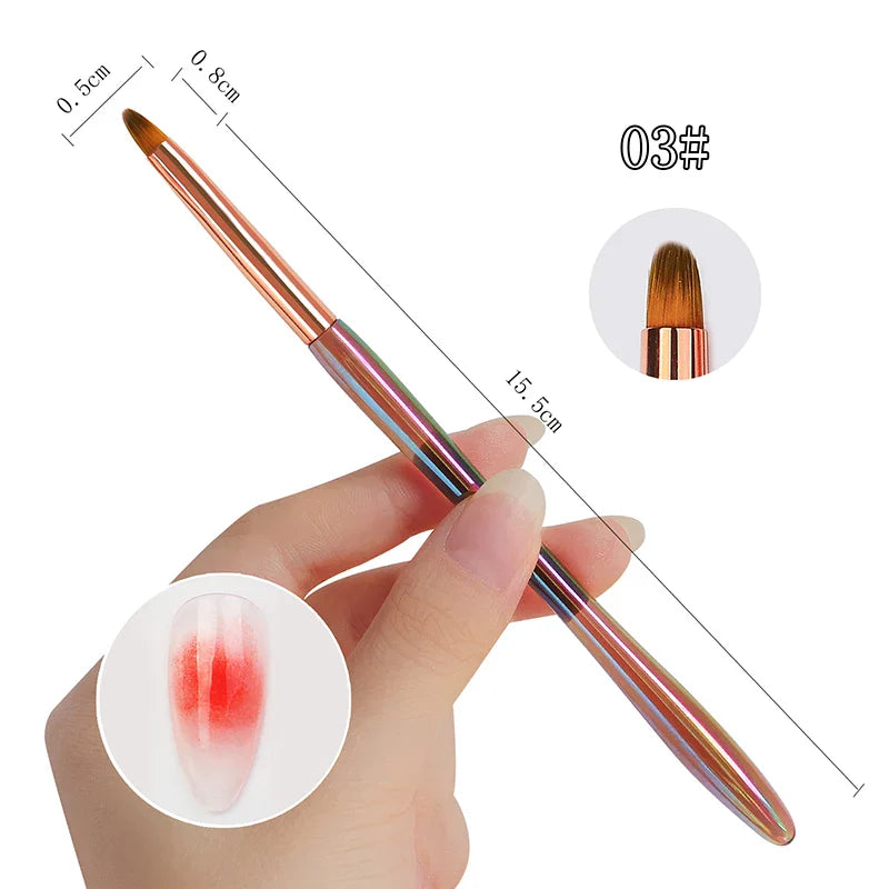 Colorful Nails Brush Nails For DIY Design Hulu Handle Pull Wire Pen Phototherapy Color Drawing Pen Nail Supplies Professionals