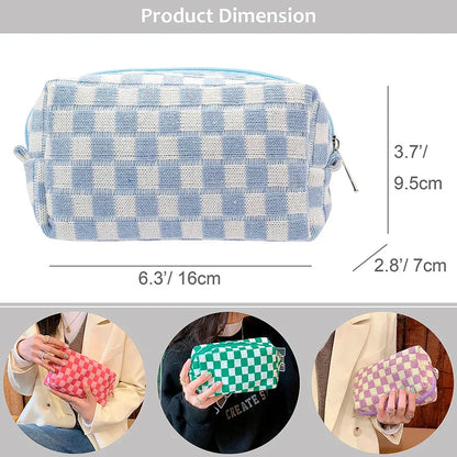 Aichashi BACK TO SCHOOL OUTFIT Cute Pencil Case Storage bag Cosmetic Bag Large capacity Knitting INS Korean Stationery school Supplies