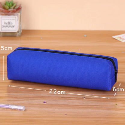 Aichashi BACK TO SCHOOL Solid Color Pencil Case Simple Pencil Bags For Student New Stationery School Supplies Kids Gift Zipper Big Cosmetic Bag