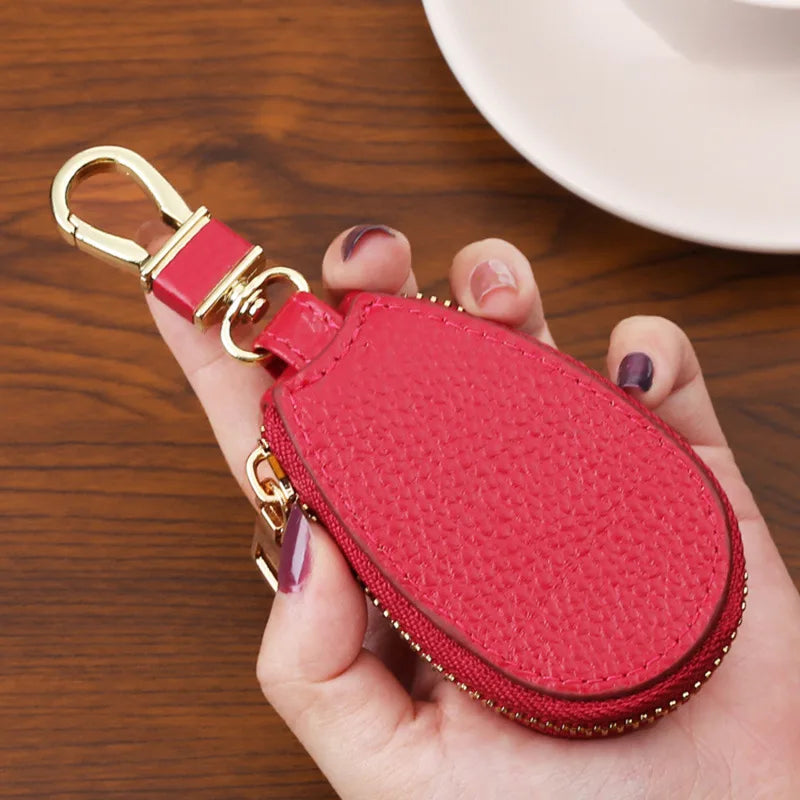 Car Key Wallets Women Couples Zipper Door Keys Storage Mini Portable Multi-function Simple Solid Protection Classic Unisex