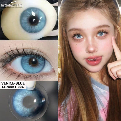 Venice Blue 14.2mm 1 Pair | 1 Year