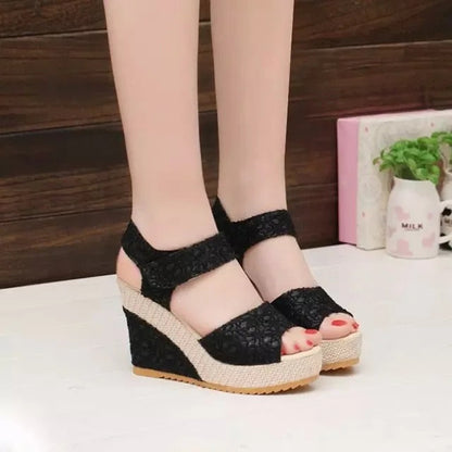 Aichashi High-heeled Wedge Platform Fish Mouth New Women's Peep Toe Sandals Womens Shoes Comfort Summer Designer Shoes