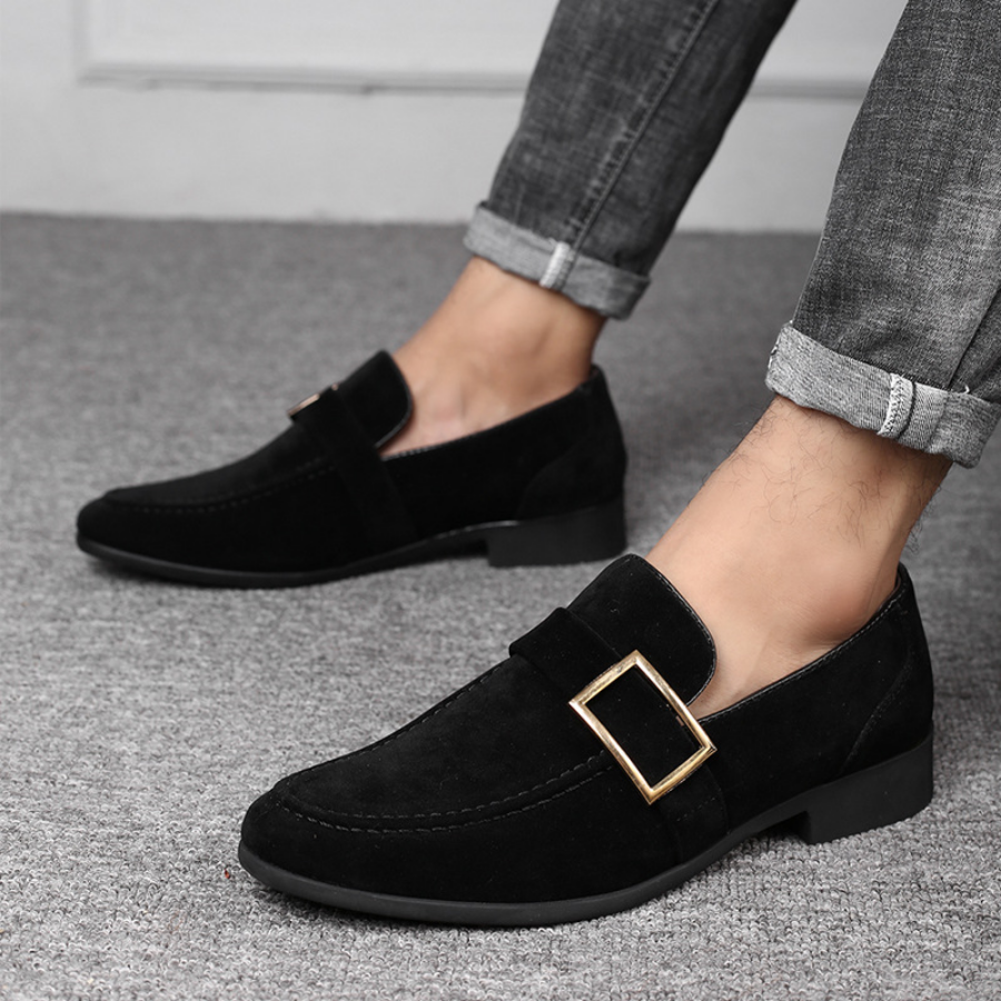 Aichashi Spring New Mens Casual Business Shoes Loafers Men Dress Shoes Faux Suede Driving Shoes Fashion Formal Shoes for Men Sneakers