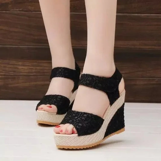 Aichashi High-heeled Wedge Platform Fish Mouth New Women's Peep Toe Sandals Womens Shoes Comfort Summer Designer Shoes