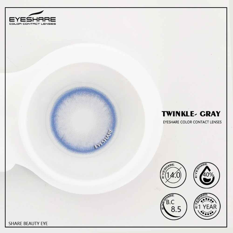 Twinkle Gray 14.0mm 1 Pair | 1 Year